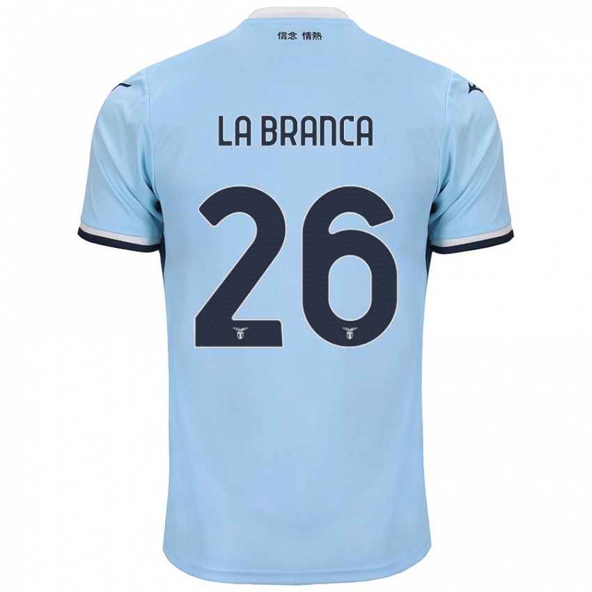 Criança Camisola Ruggero La Branca #26 Azul Principal 2024/25 Camisa