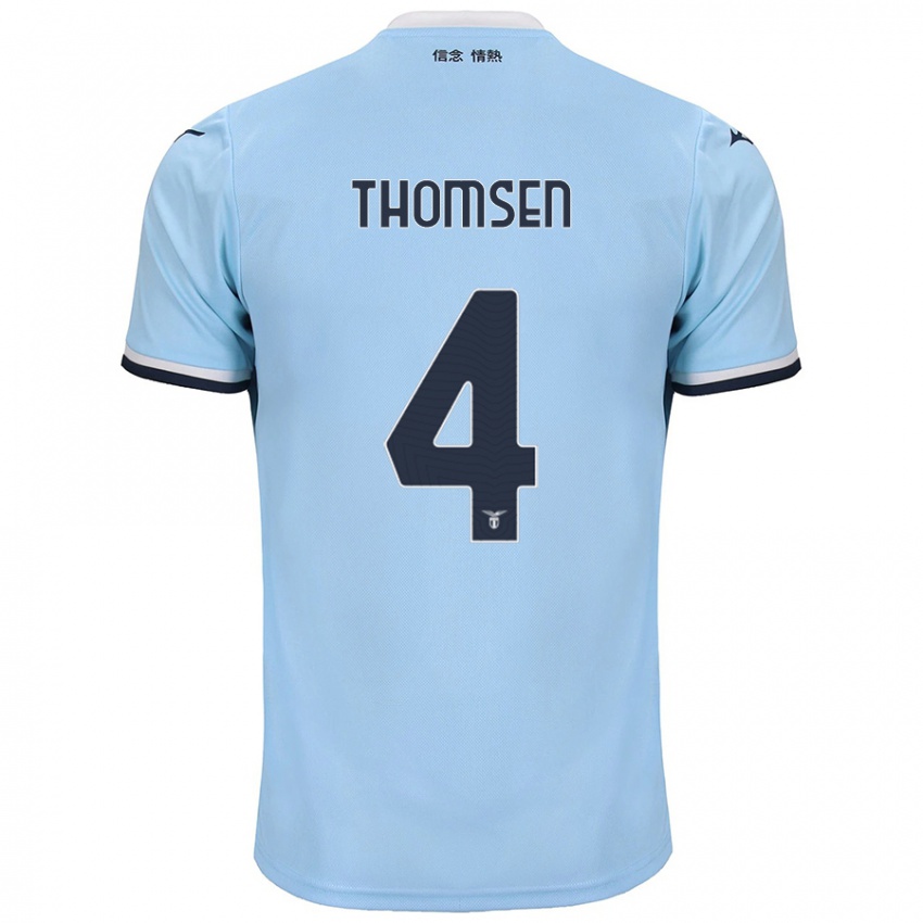 Criança Camisola Maria Møller Thomsen #4 Azul Principal 2024/25 Camisa