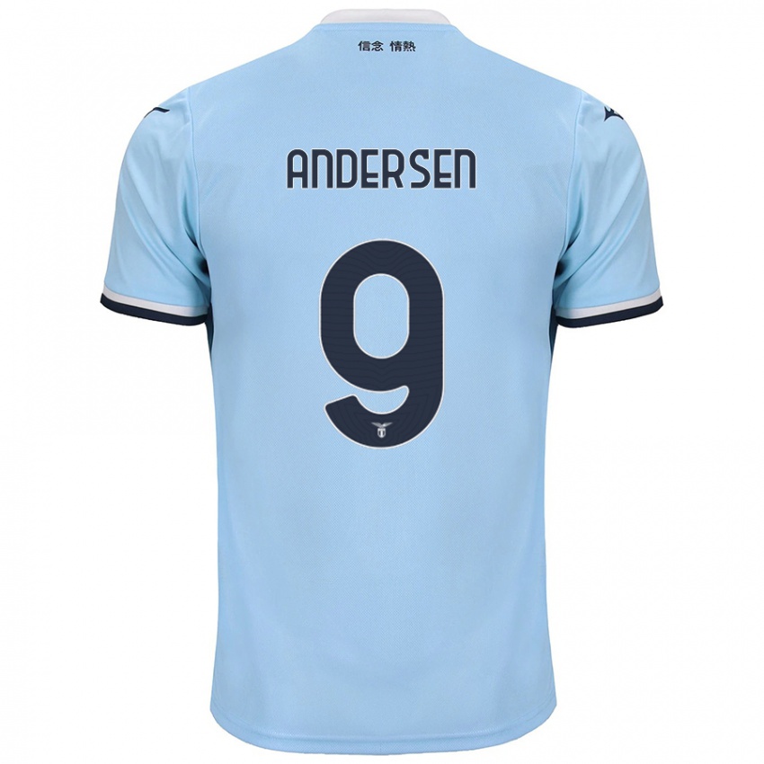 Criança Camisola Signe Holt Andersen #9 Azul Principal 2024/25 Camisa