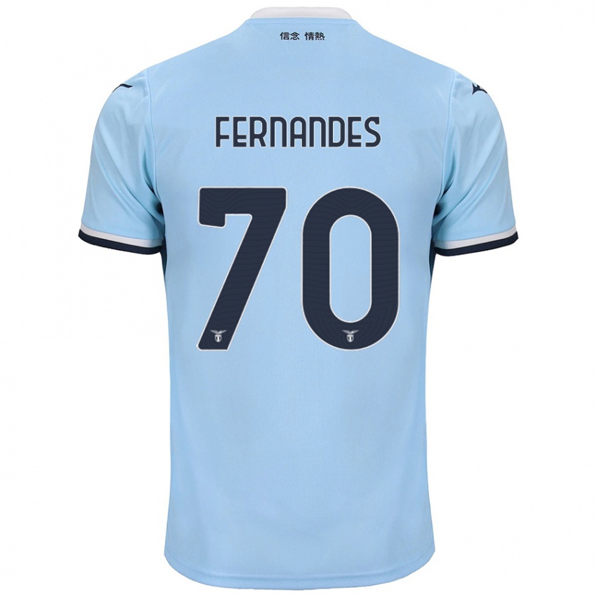 Criança Camisola Saná Fernandes #70 Azul Principal 2024/25 Camisa