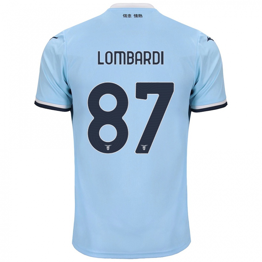 Criança Camisola Cristiano Lombardi #87 Azul Principal 2024/25 Camisa