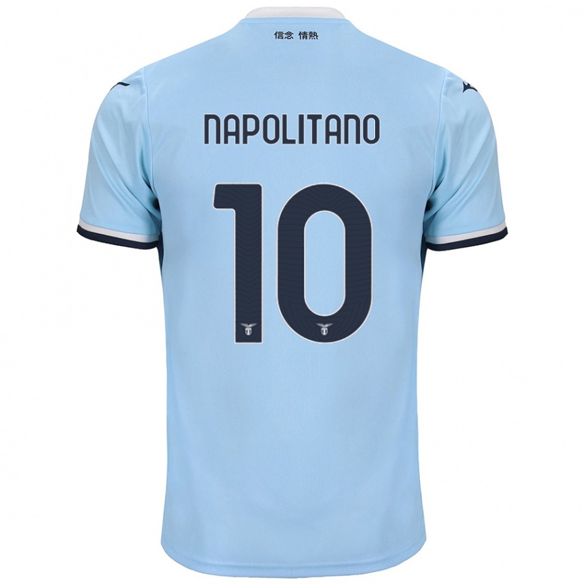 Criança Camisola Luca Napolitano #10 Azul Principal 2024/25 Camisa