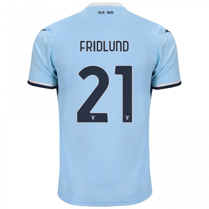 Criança Camisola Johanne Fridlund #21 Azul Principal 2024/25 Camisa