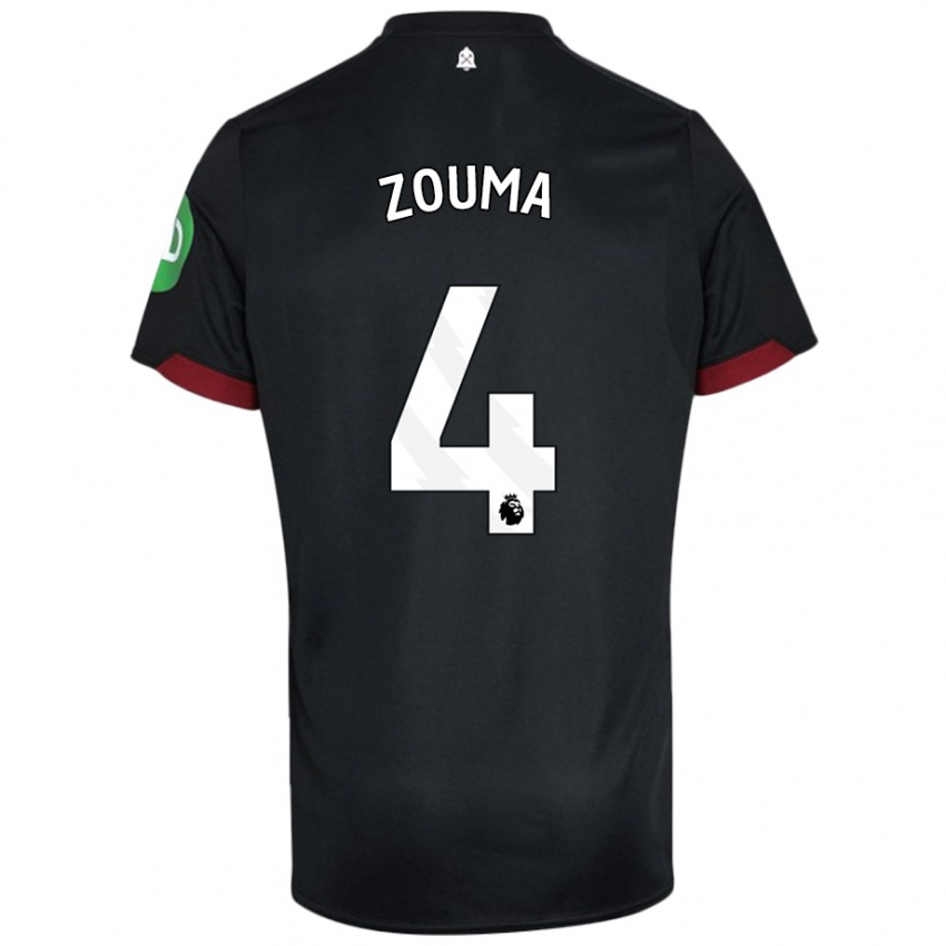 Criança Camisola Kurt Zouma #4 Preto Branco Alternativa 2024/25 Camisa