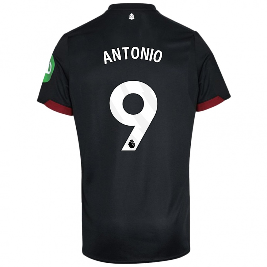 Criança Camisola Michail Antonio #9 Preto Branco Alternativa 2024/25 Camisa