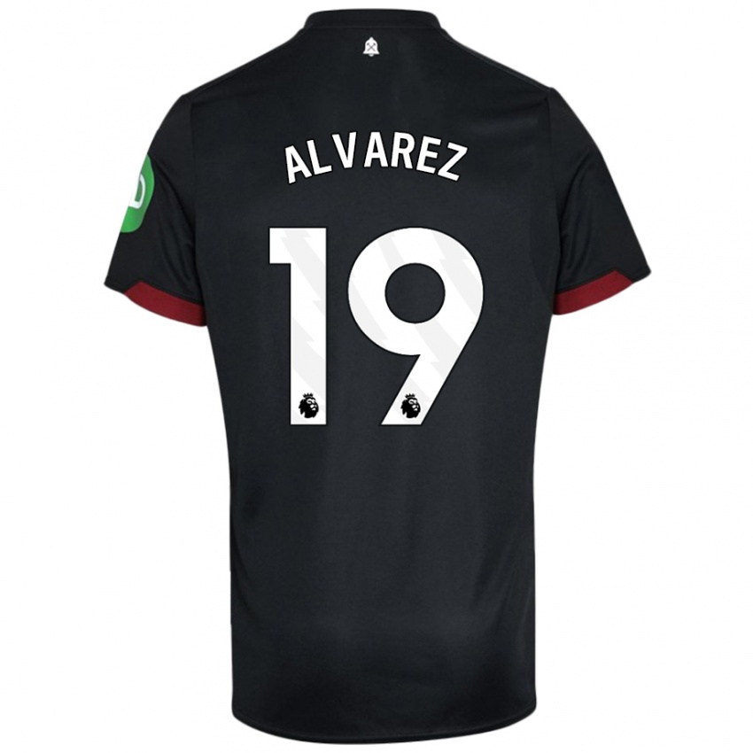 Criança Camisola Edson Alvarez #19 Preto Branco Alternativa 2024/25 Camisa