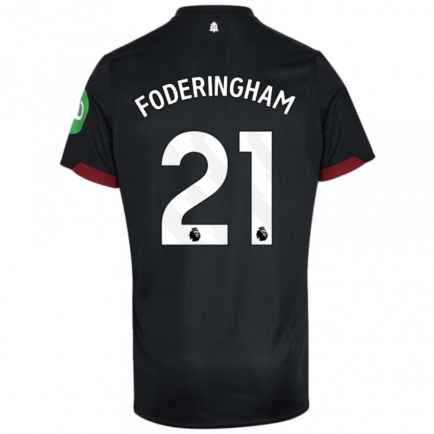 Criança Camisola Wes Foderingham #21 Preto Branco Alternativa 2024/25 Camisa