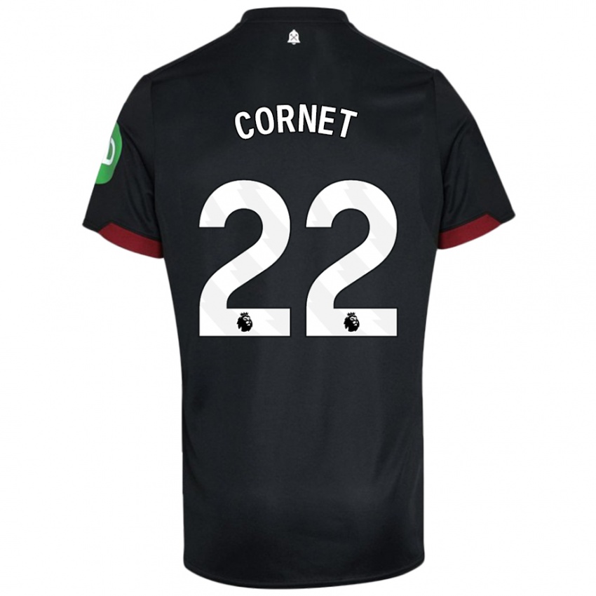 Criança Camisola Maxwel Cornet #22 Preto Branco Alternativa 2024/25 Camisa