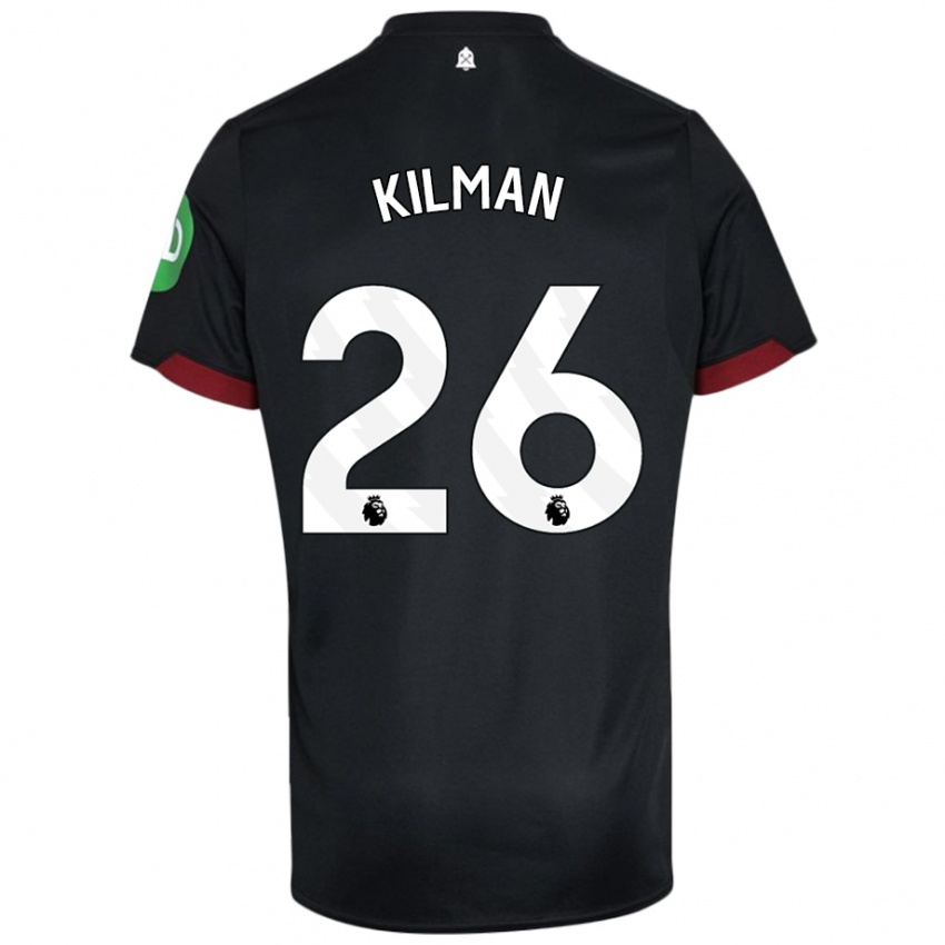 Criança Camisola Max Kilman #26 Preto Branco Alternativa 2024/25 Camisa