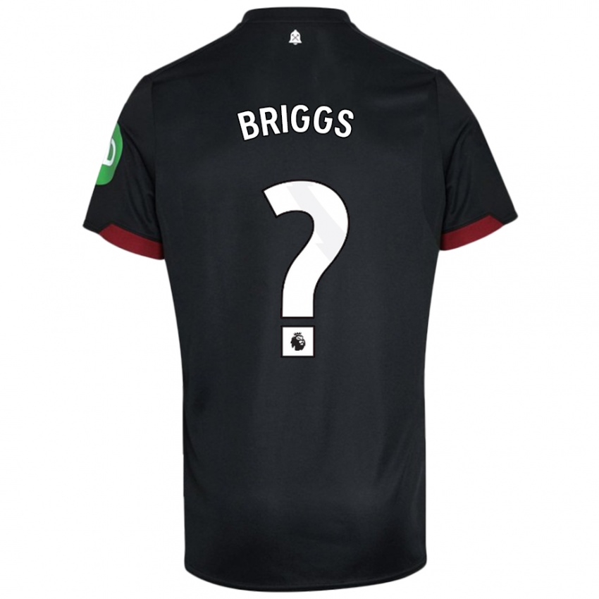 Criança Camisola Josh Briggs #0 Preto Branco Alternativa 2024/25 Camisa