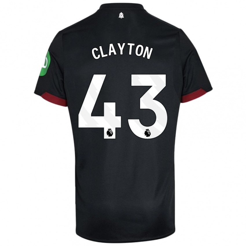 Criança Camisola Regan Clayton #43 Preto Branco Alternativa 2024/25 Camisa