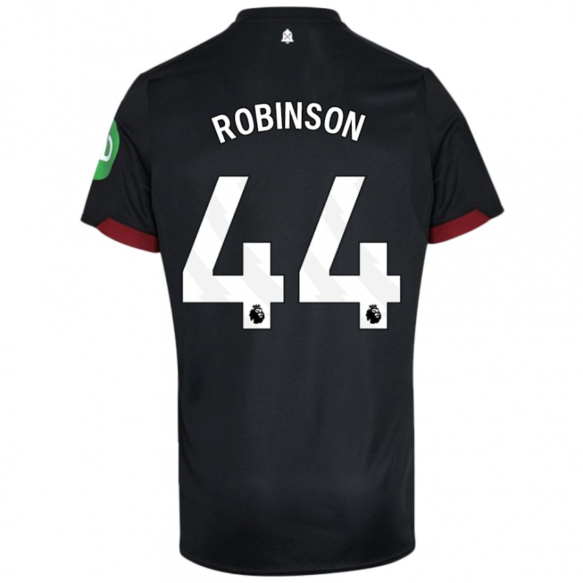 Criança Camisola Junior Robinson #44 Preto Branco Alternativa 2024/25 Camisa