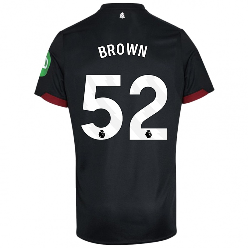 Criança Camisola Luis Brown #52 Preto Branco Alternativa 2024/25 Camisa