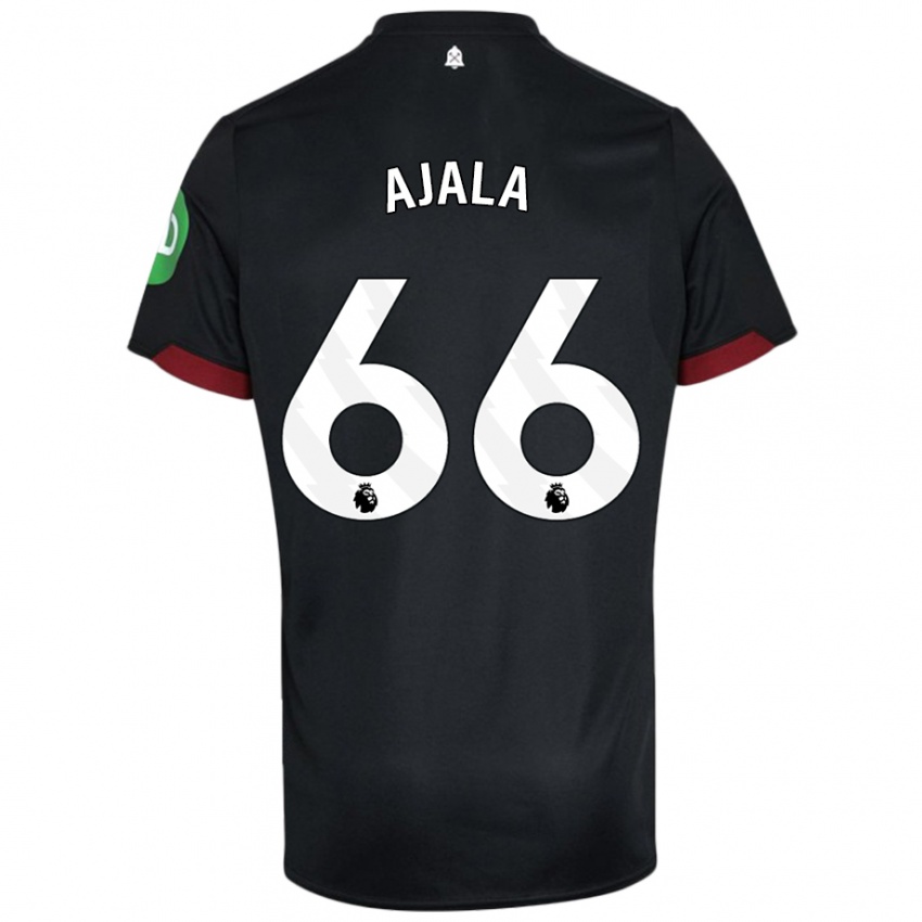 Criança Camisola Joshua Ajala #66 Preto Branco Alternativa 2024/25 Camisa