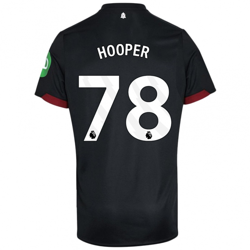 Criança Camisola Finley Hooper #78 Preto Branco Alternativa 2024/25 Camisa