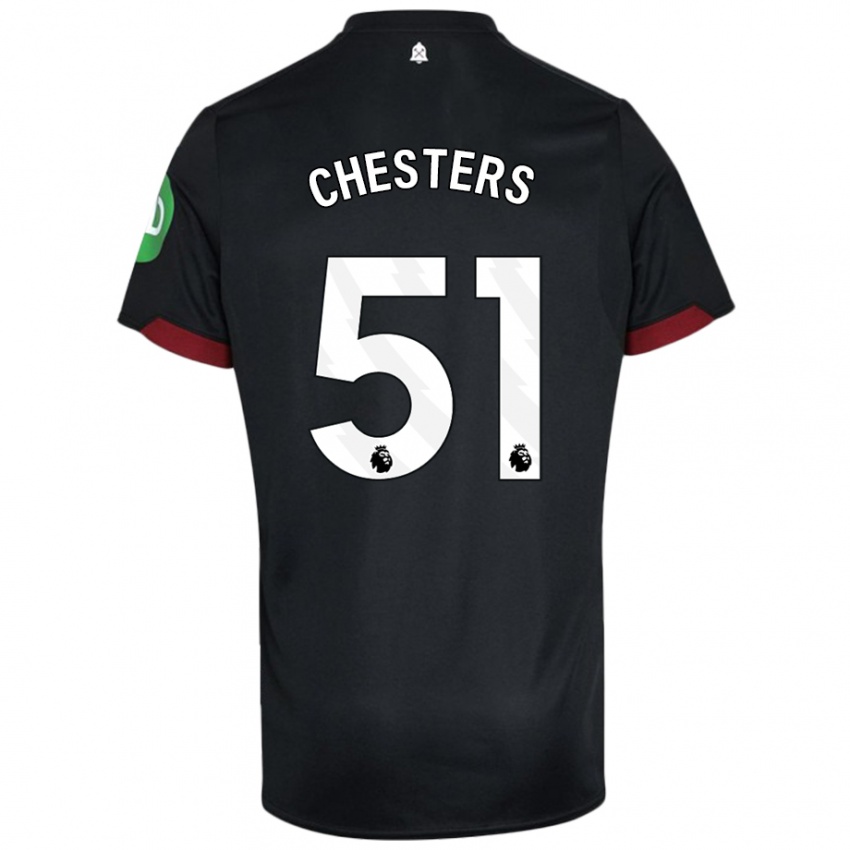 Criança Camisola Dan Chesters #51 Preto Branco Alternativa 2024/25 Camisa