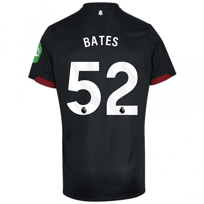 Criança Camisola Billy Bates #52 Preto Branco Alternativa 2024/25 Camisa