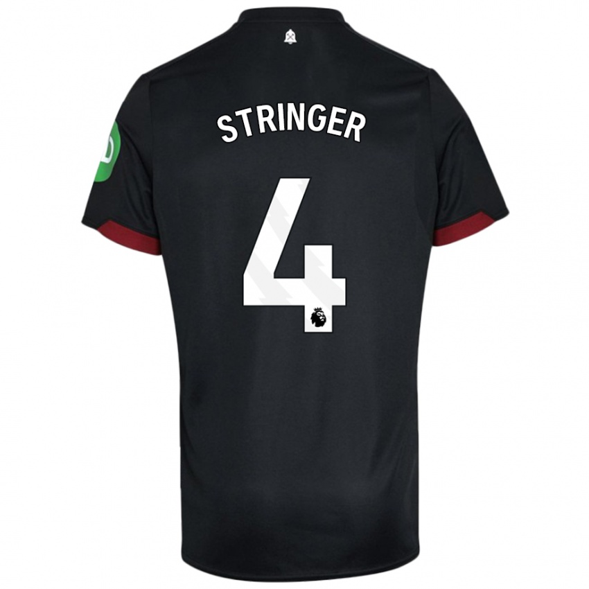 Criança Camisola Abbey-Leigh Stringer #4 Preto Branco Alternativa 2024/25 Camisa