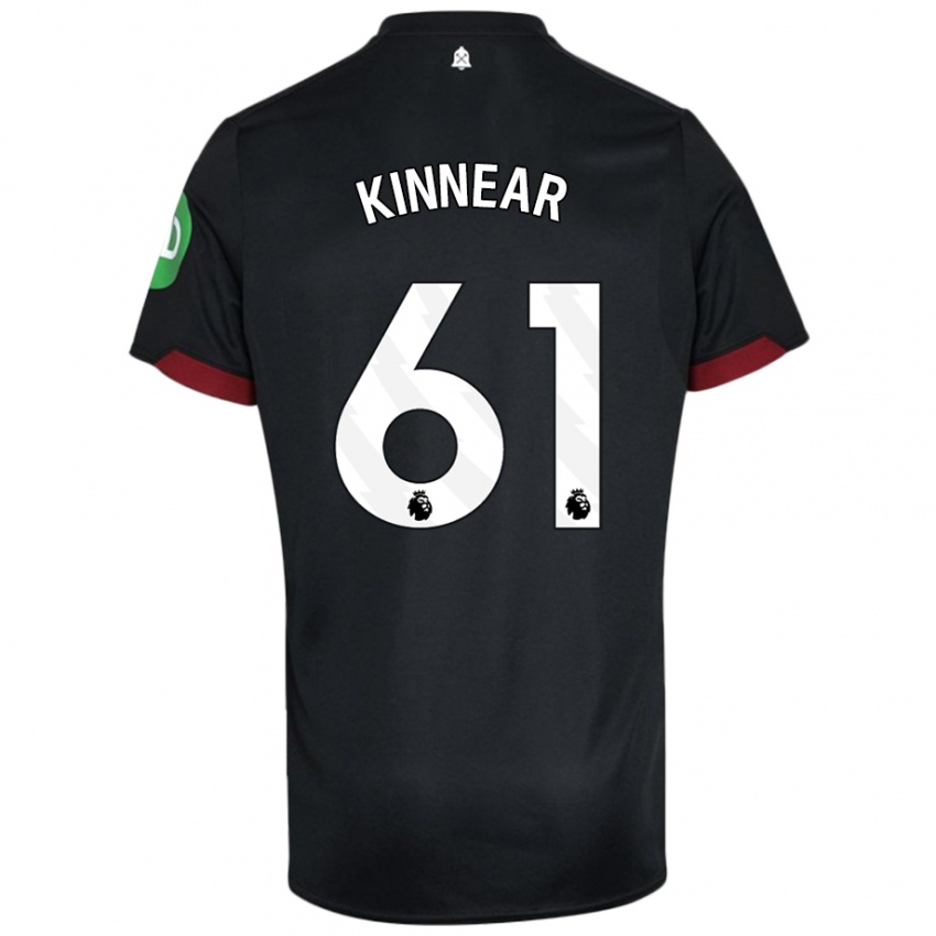 Criança Camisola Brian Kinnear #61 Preto Branco Alternativa 2024/25 Camisa