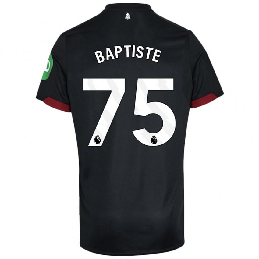 Criança Camisola Jamal Baptiste #75 Preto Branco Alternativa 2024/25 Camisa