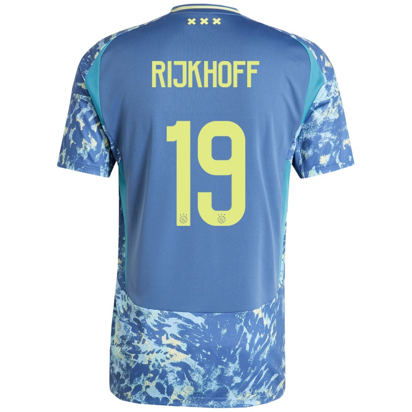 Criança Camisola Julian Rijkhoff #19 Amarelo Azul Cinzento Alternativa 2024/25 Camisa