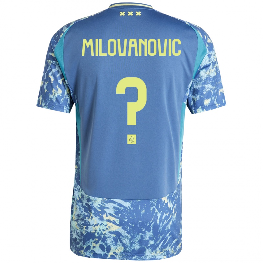 Criança Camisola Mateja Milovanovic #0 Amarelo Azul Cinzento Alternativa 2024/25 Camisa