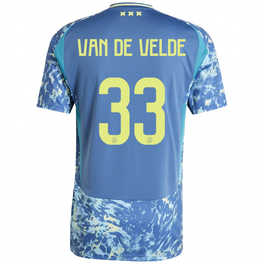 Criança Camisola Jonna Van De Velde #33 Amarelo Azul Cinzento Alternativa 2024/25 Camisa