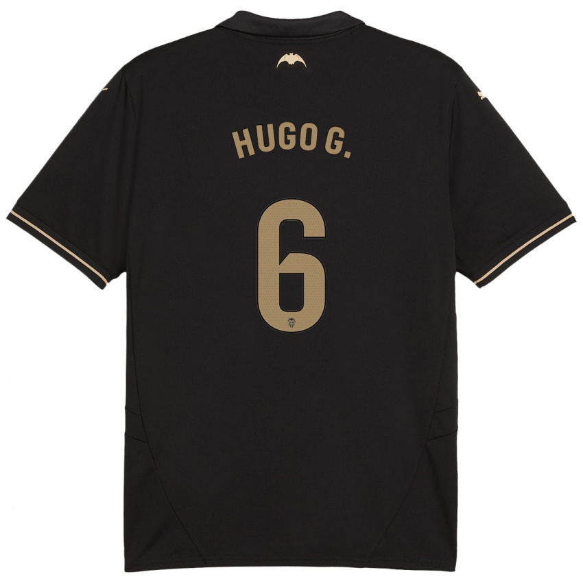 Criança Camisola Hugo Guillamon #6 Preto Alternativa 2024/25 Camisa