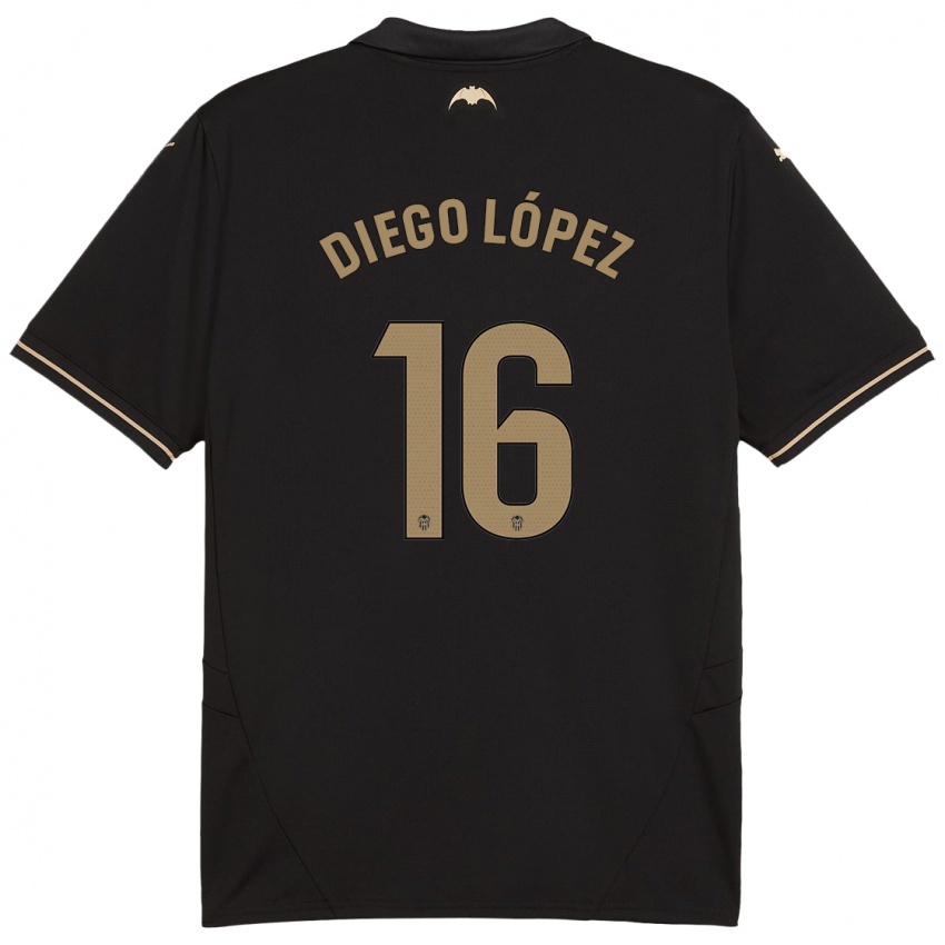 Criança Camisola Diego Lopez #16 Preto Alternativa 2024/25 Camisa