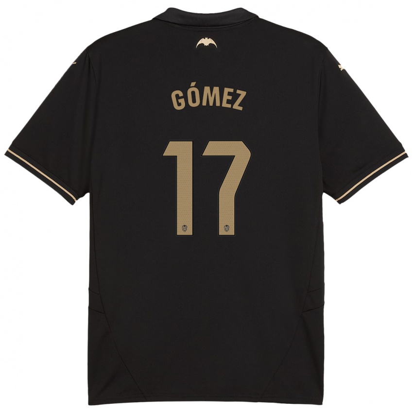 Criança Camisola Dani Gómez #17 Preto Alternativa 2024/25 Camisa