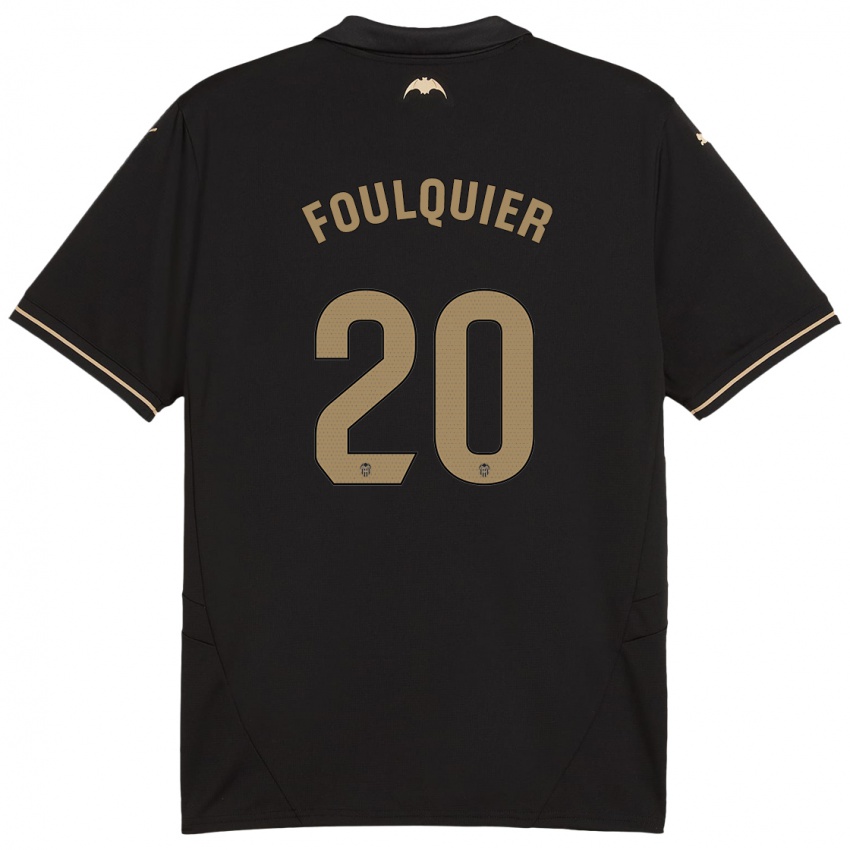 Criança Camisola Dimitri Foulquier #20 Preto Alternativa 2024/25 Camisa