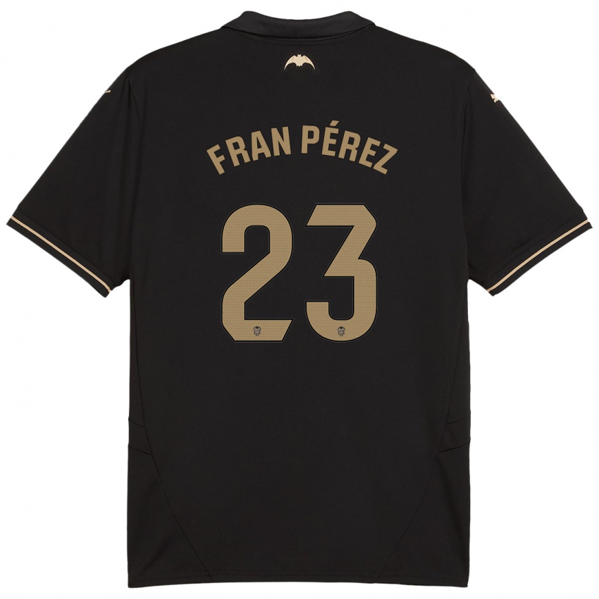 Criança Camisola Fran Pérez #23 Preto Alternativa 2024/25 Camisa