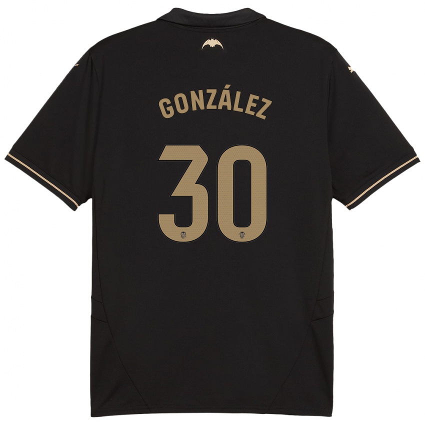 Criança Camisola Hugo González #30 Preto Alternativa 2024/25 Camisa