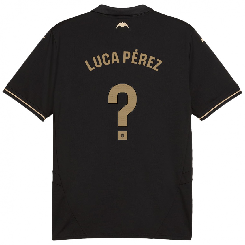 Criança Camisola Simón Luca Pérez #0 Preto Alternativa 2024/25 Camisa