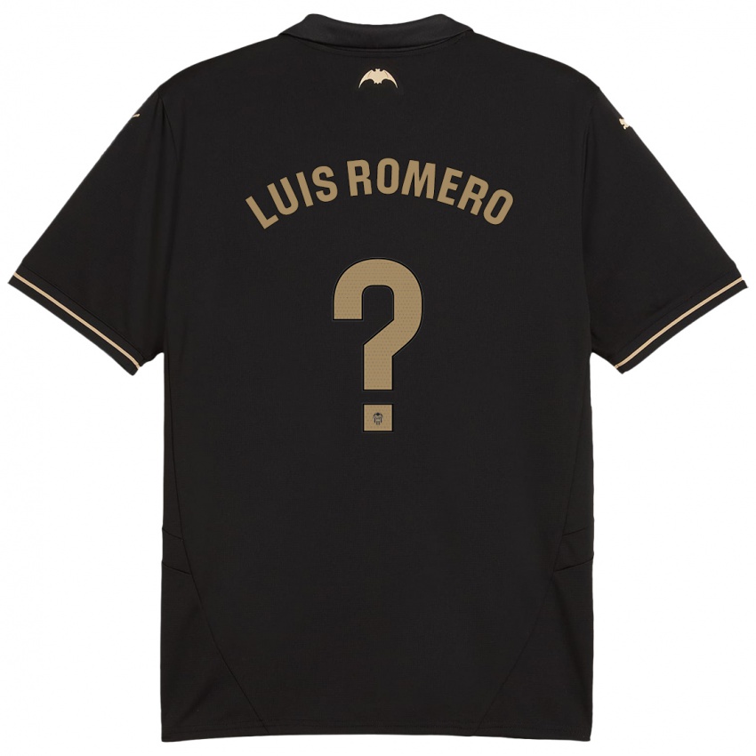 Criança Camisola Luis Romero #0 Preto Alternativa 2024/25 Camisa