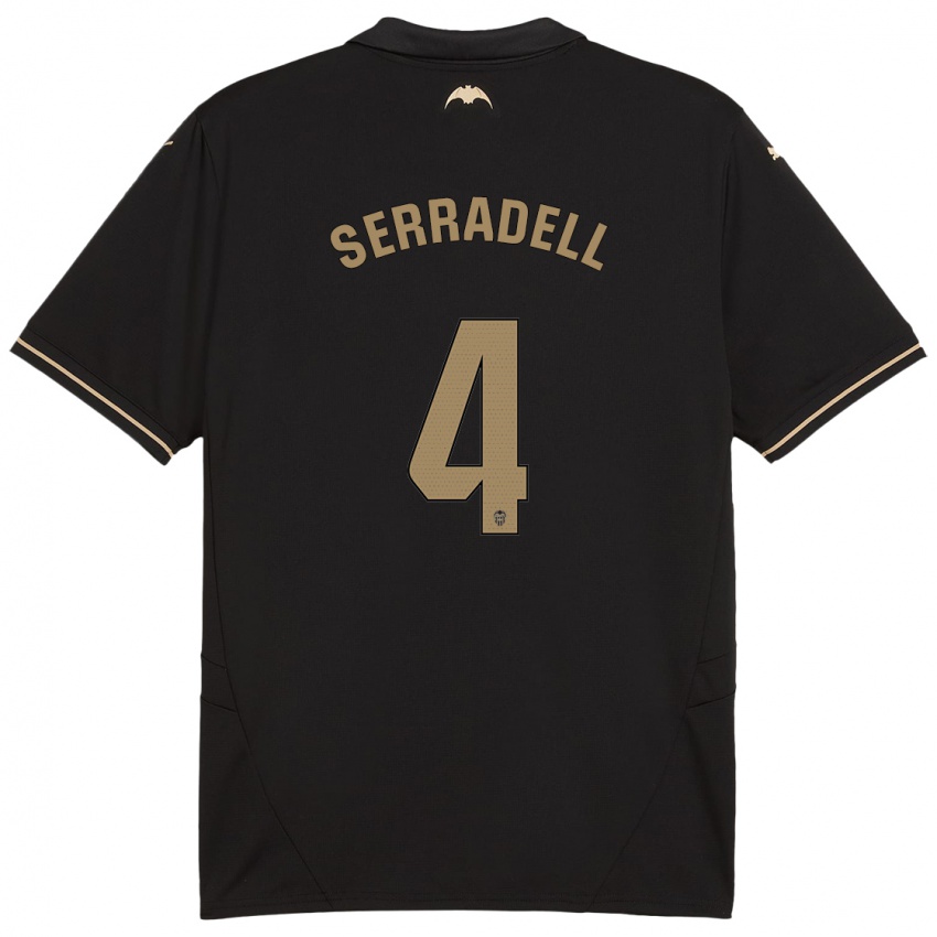 Criança Camisola Álex Serradell #4 Preto Alternativa 2024/25 Camisa