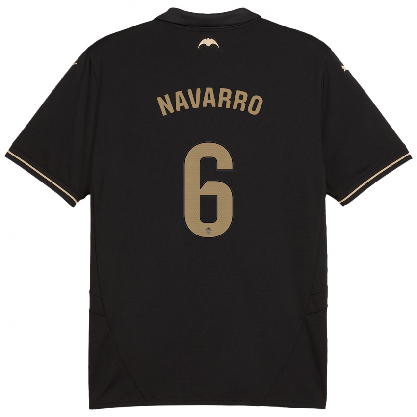 Criança Camisola Javi Navarro #6 Preto Alternativa 2024/25 Camisa