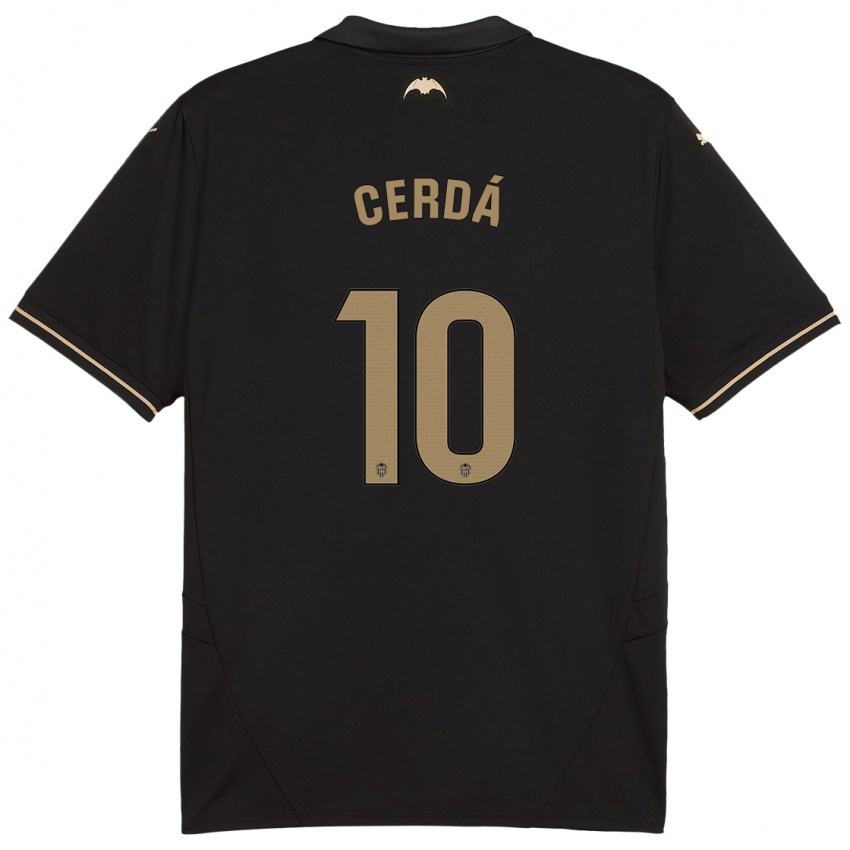 Criança Camisola Alex Cerdá #10 Preto Alternativa 2024/25 Camisa