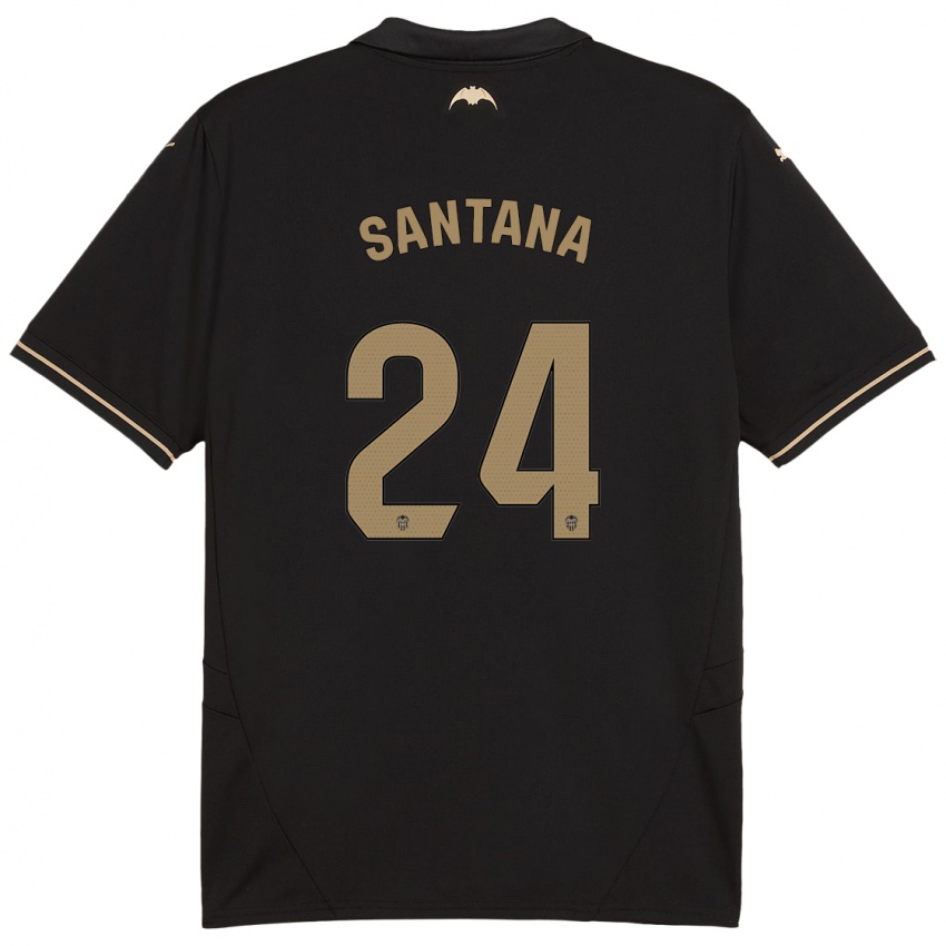 Criança Camisola Ismael Santana #24 Preto Alternativa 2024/25 Camisa