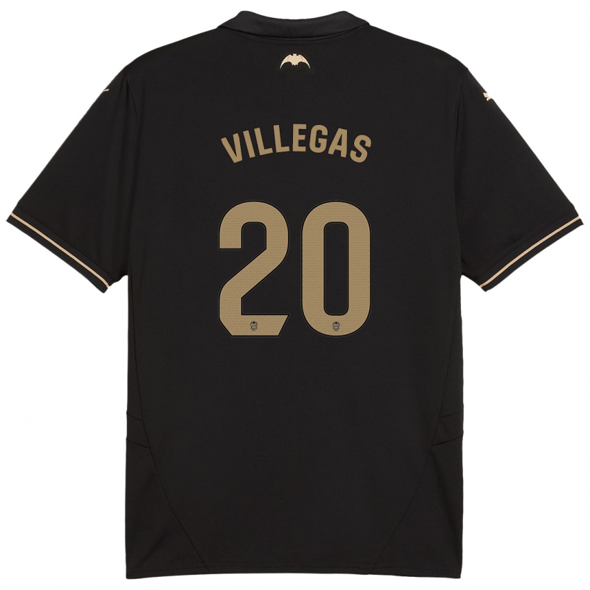 Criança Camisola Noelia Villegas #20 Preto Alternativa 2024/25 Camisa