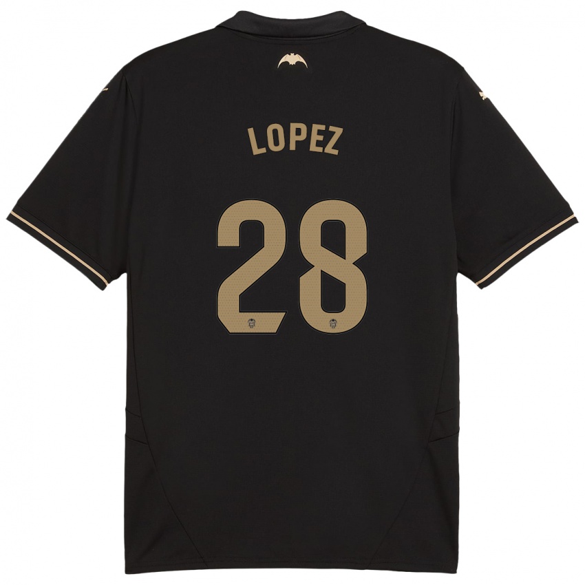 Criança Camisola Saray Lopez #28 Preto Alternativa 2024/25 Camisa