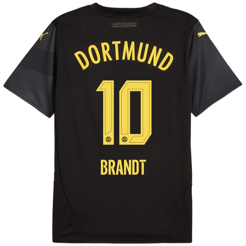 Criança Camisola Julian Brandt #10 Amarelo Preto Alternativa 2024/25 Camisa