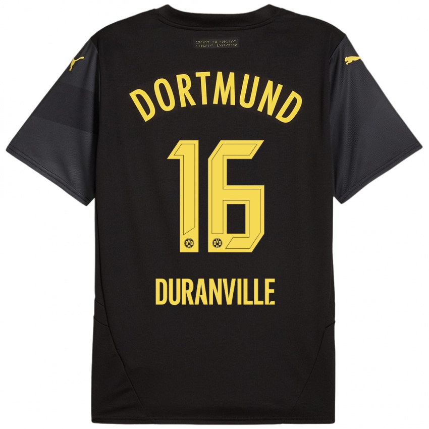 Criança Camisola Julien Duranville #16 Amarelo Preto Alternativa 2024/25 Camisa