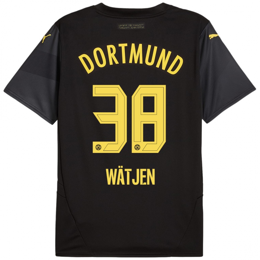 Criança Camisola Kjell Wätjen #38 Amarelo Preto Alternativa 2024/25 Camisa