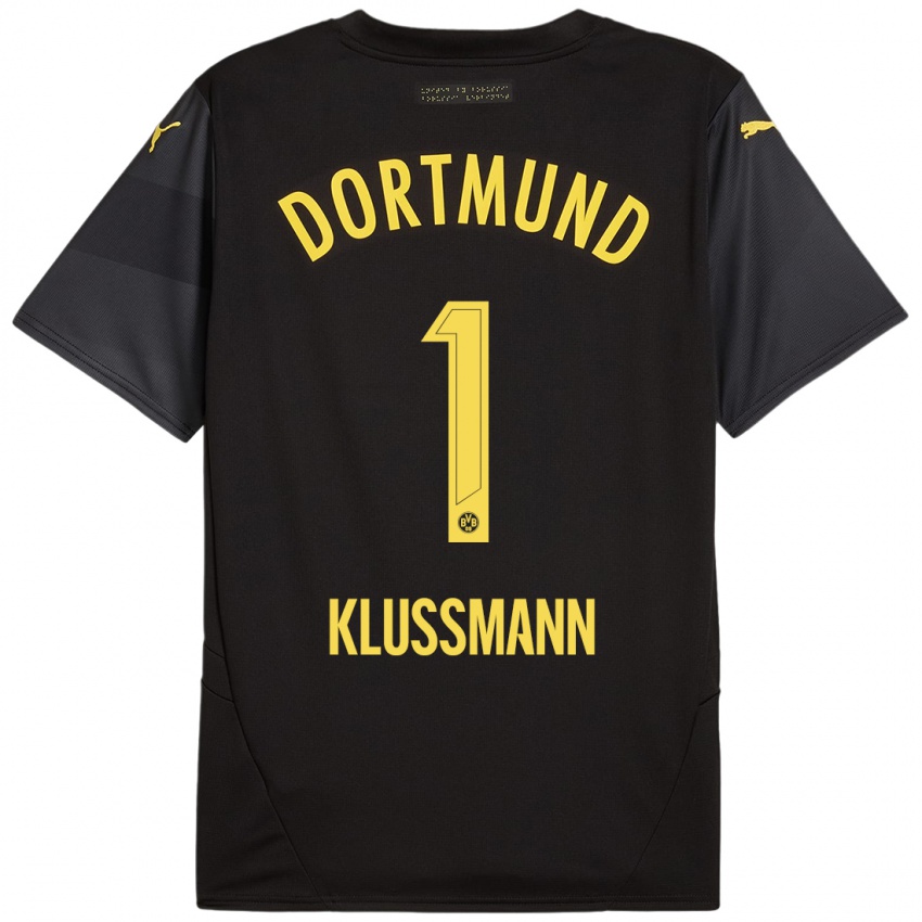 Criança Camisola Leon Klußmann #1 Amarelo Preto Alternativa 2024/25 Camisa