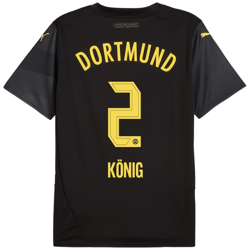 Criança Camisola Niklas König #2 Amarelo Preto Alternativa 2024/25 Camisa