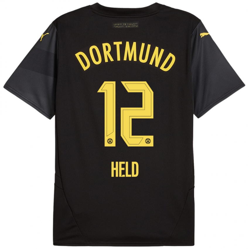 Criança Camisola Aaron Held #12 Amarelo Preto Alternativa 2024/25 Camisa