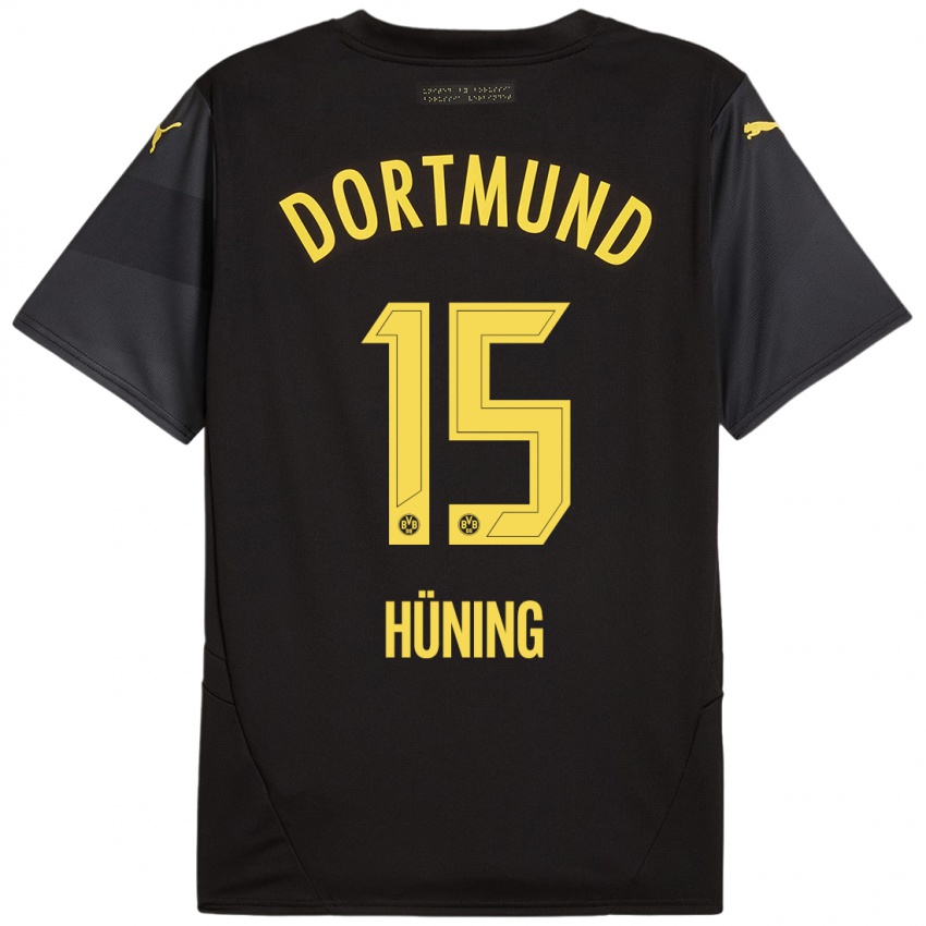 Criança Camisola Ben Hüning #15 Amarelo Preto Alternativa 2024/25 Camisa