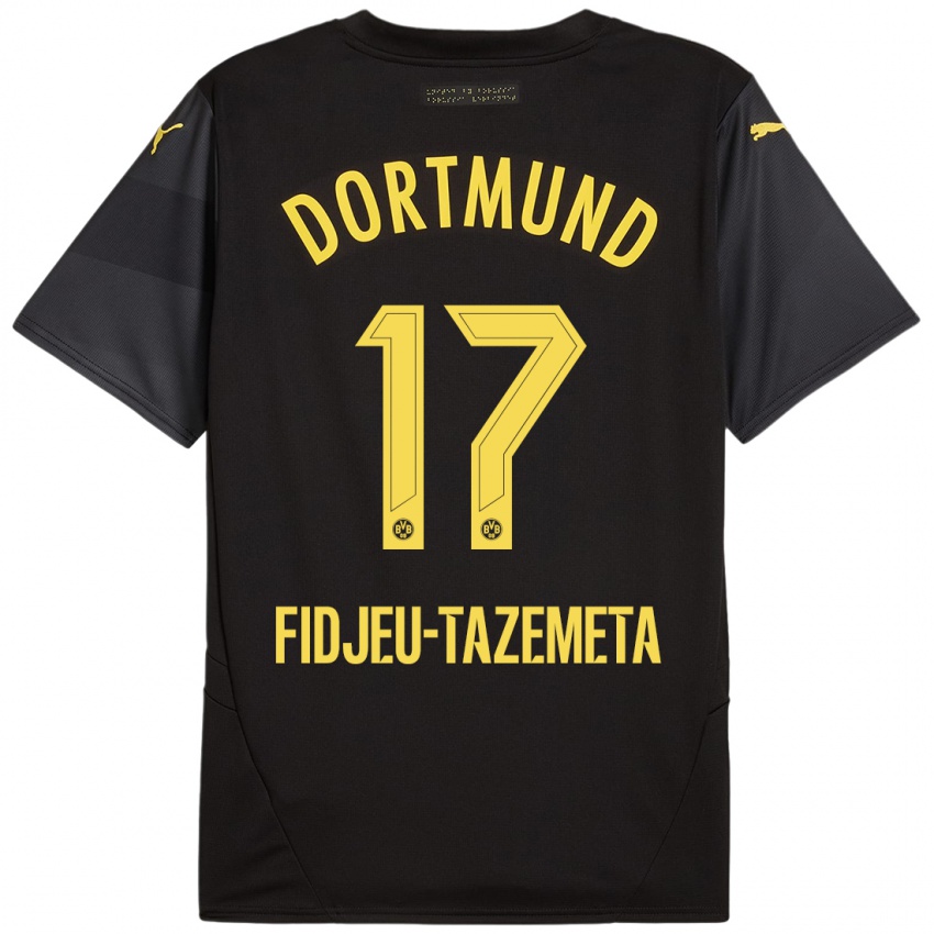 Criança Camisola Thierry Fidjeu-Tazemeta #17 Amarelo Preto Alternativa 2024/25 Camisa