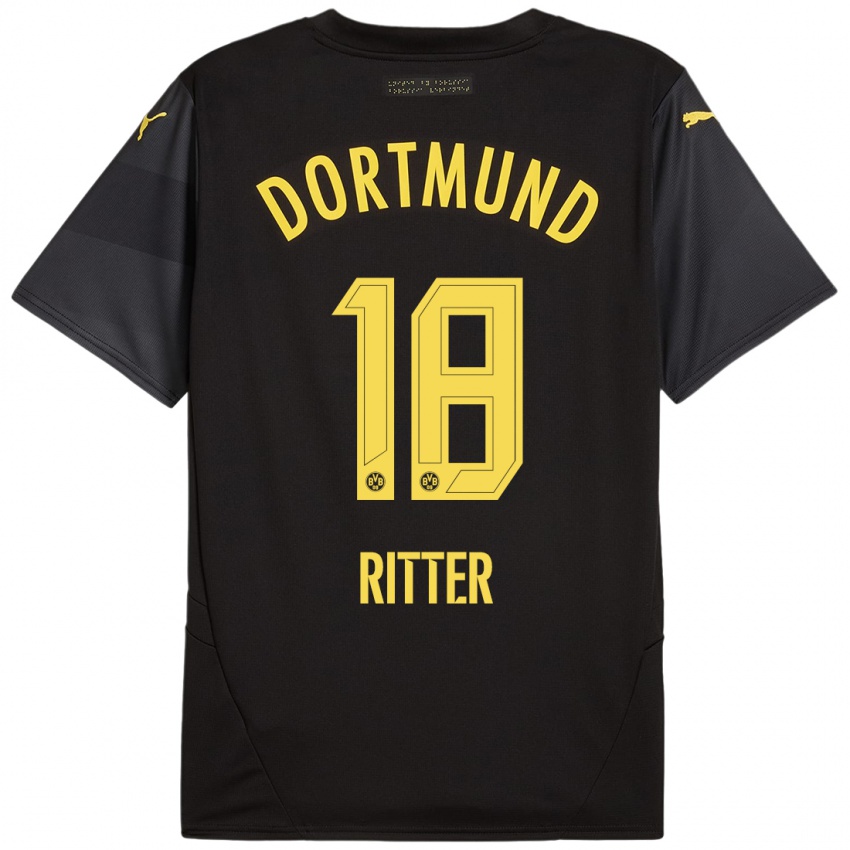 Criança Camisola Roméo Ritter #18 Amarelo Preto Alternativa 2024/25 Camisa